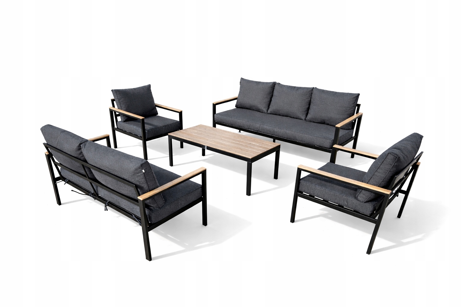 ZESTAW MEBLE OGRODOWE 2x SOFA + 2x FOTEL - 7 OSÓB - GARDENOVE